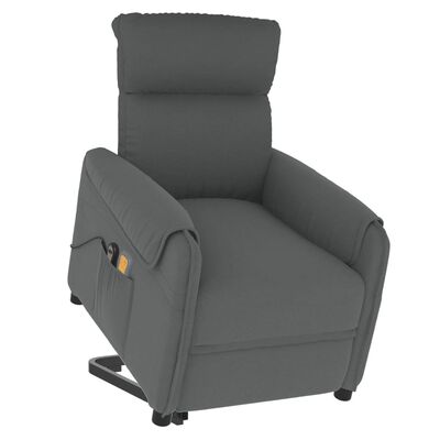 vidaXL Fauteuil de massage inclinable Gris foncé Tissu