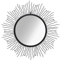 vidaXL Miroir mural Éclat de soleil 80 cm Noir