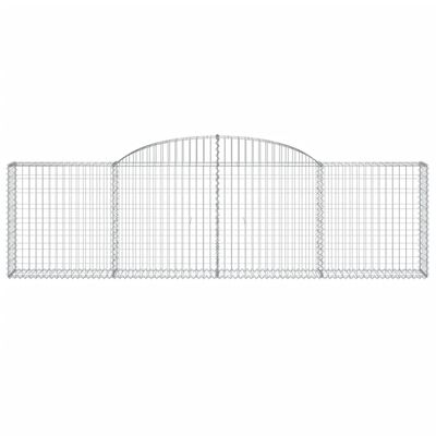 vidaXL Paniers à gabions arqués 4 pcs 300x30x80/100 cm fer galvanisé