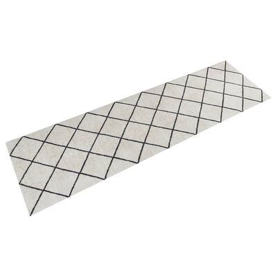 vidaXL Tapis de cuisine lavable impression carrée 45x150 cm velours