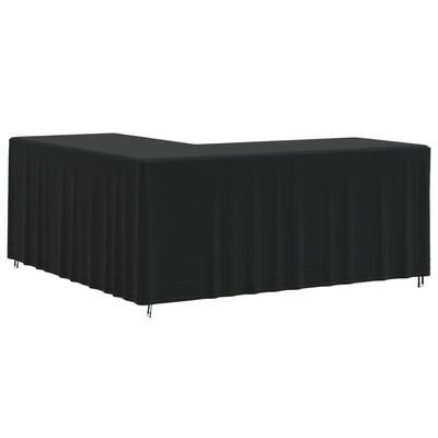 vidaXL Housse pour canapé en forme de L noir 215x215x80 cm oxford 420D