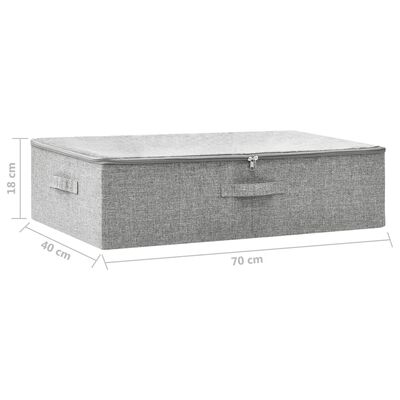 vidaXL Boîte de rangement Tissu 70x40x18 cm Gris