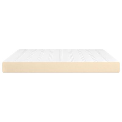 vidaXL Matelas de lit à ressorts ensachés Crème 180x200x20 cm Tissu