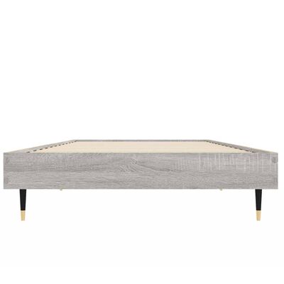 vidaXL Cadre de lit sans matelas sonoma gris 75x190 cm