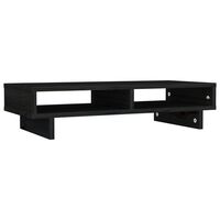 vidaXL Support de moniteur Noir 60x27x14 cm Bois de pin solide