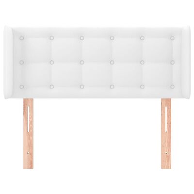 vidaXL Tête de lit avec oreilles Blanc 93x16x78/88 cm Similicuir