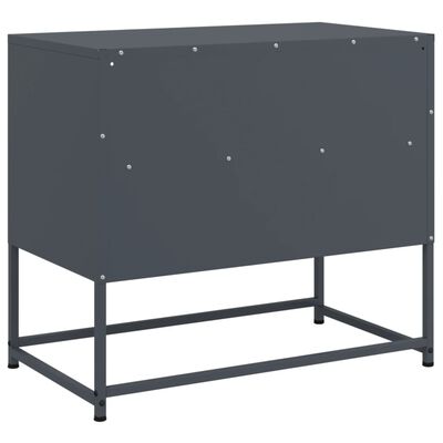 vidaXL Meuble TV anthracite 68x39x60,5 cm acier