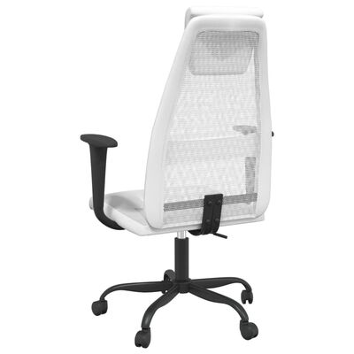 vidaXL Chaise de bureau réglable en hauteur blanc