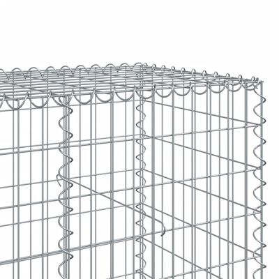 vidaXL Panier gabion avec couvercle 200x100x100 cm fer galvanisé