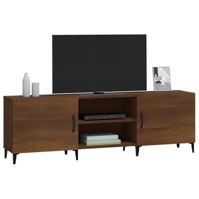 vidaXL Meuble TV chêne marron 150x30x50 cm bois d'ingénierie