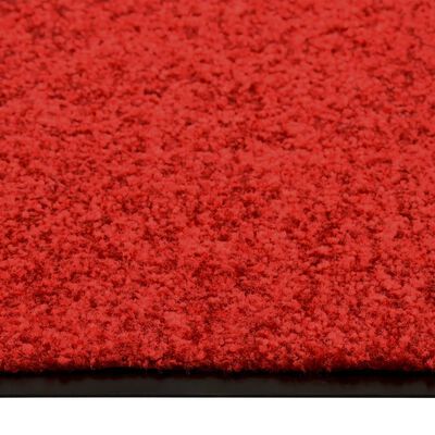 vidaXL Paillasson lavable Rouge 40x60 cm