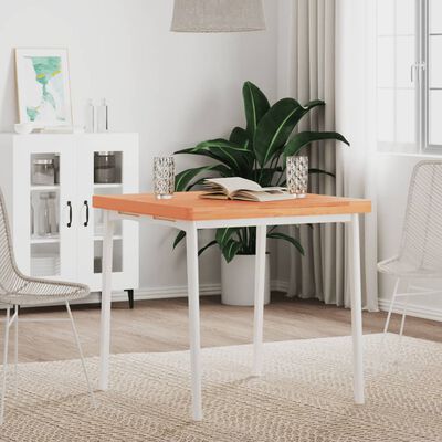 vidaXL Dessus de table 70x70x4 cm carré bois massif de hêtre