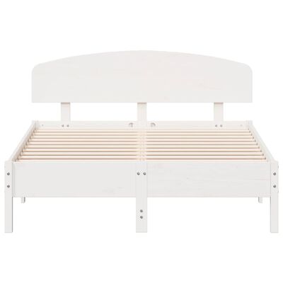 vidaXL Cadre de lit sans matelas blanc 120x190 cm bois de pin massif