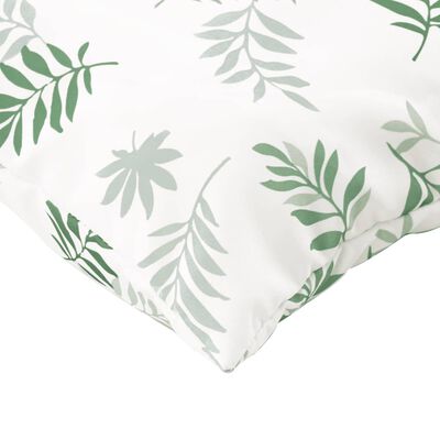 vidaXL Coussins de palette lot de 2 motif de feuilles tissu Oxford