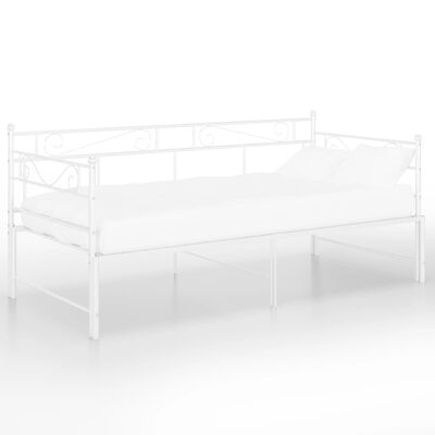 vidaXL Cadre de canapé-lit extensible sans matelas blanc 90x200 cm