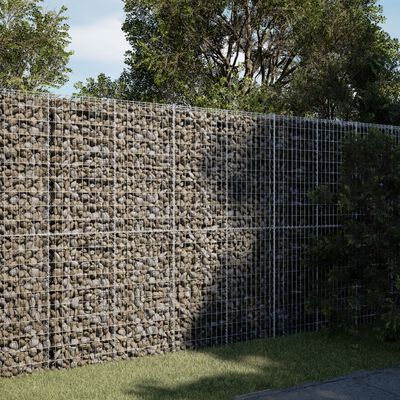 vidaXL Panier gabion avec couvercle 200x100x200 cm fer galvanisé