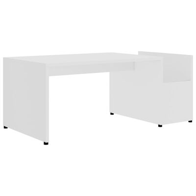 vidaXL Table basse Blanc 90x45x35 cm bois d’ingénierie