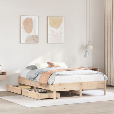 vidaXL Cadre de lit sans matelas 140x190 cm bois de pin massif