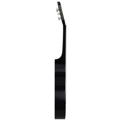 vidaXL Guitare découpée classique occidentale avec 6 cordes Noir 38"