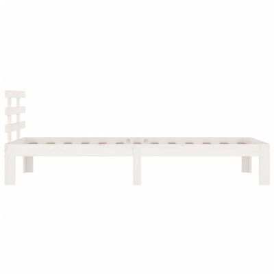 vidaXL Cadre de lit Blanc Bois massif 100x200 cm