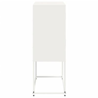 vidaXL Buffet blanc 68,5x38,5x107 cm acier