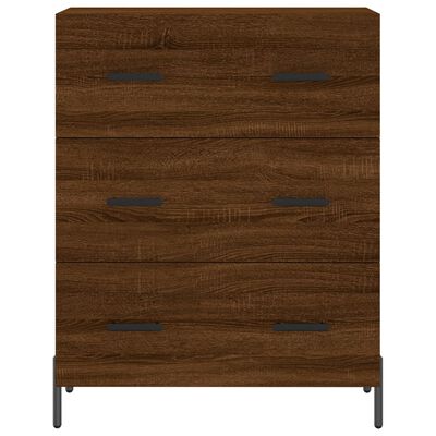 vidaXL Buffet haut Chêne marron 69,5x34x180 cm Bois d'ingénierie