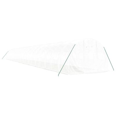 vidaXL Serre avec cadre en acier blanc 66 m² 22x3x2 m