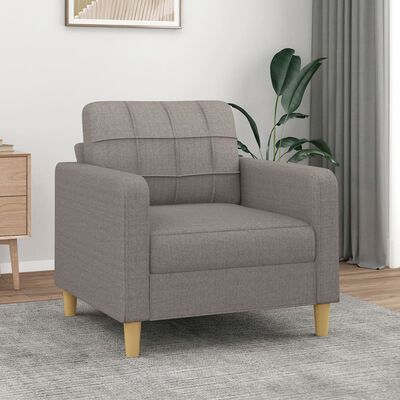 vidaXL Fauteuil Taupe 60 cm Tissu