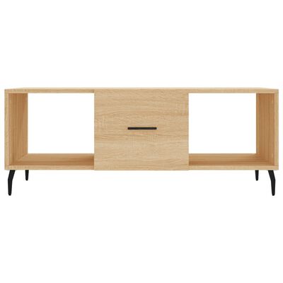 vidaXL Table basse chêne sonoma 102x50x40 cm bois d'ingénierie