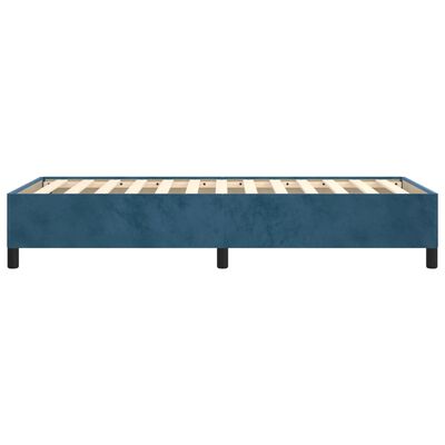 vidaXL Cadre de lit sans matelas bleu foncé 90x200 cm velours