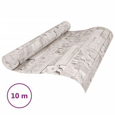 vidaXL Papier peint 3D aspect de pierre crème 10x0,53 m non tissé