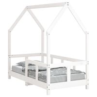 vidaXL Cadre de lit pour enfant blanc 70x140 cm bois de pin massif