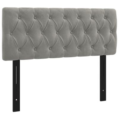 vidaXL Tête de lit gris clair 100x7x78/88 cm velours