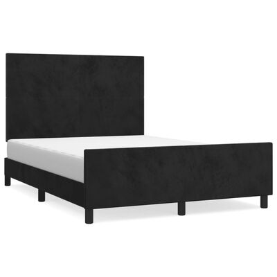 vidaXL Cadre de lit sans matelas noir 140x190 cm velours