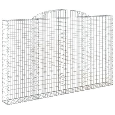 vidaXL Panier de gabions arqué 300x30x180/200 cm Fer galvanisé