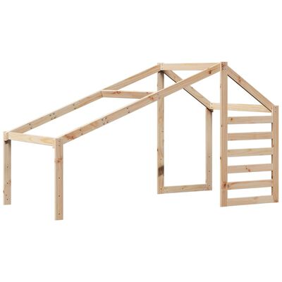 vidaXL Lit haut avec toit 75x190 cm bois de pin massif