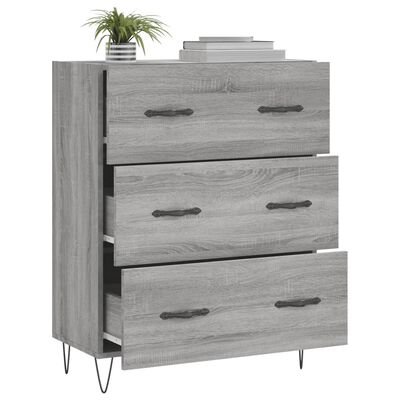 vidaXL Buffet sonoma gris 69,5x34x90 cm bois d'ingénierie