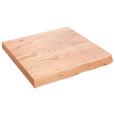 vidaXL Dessus de table marron clair bois chêne massif traité