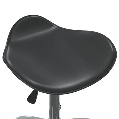 vidaXL Chaise pivotante à manger Noir Similicuir