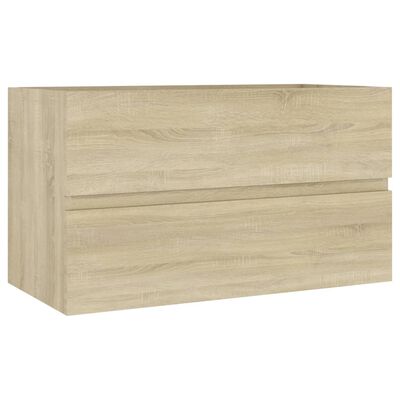 vidaXL Ensemble de meubles de bain chêne sonoma bois d'ingénierie