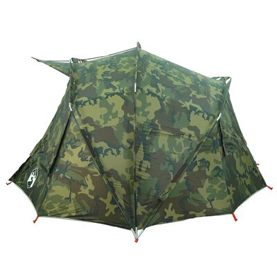 vidaXL Tente de pêche 5 personnes camouflage imperméable