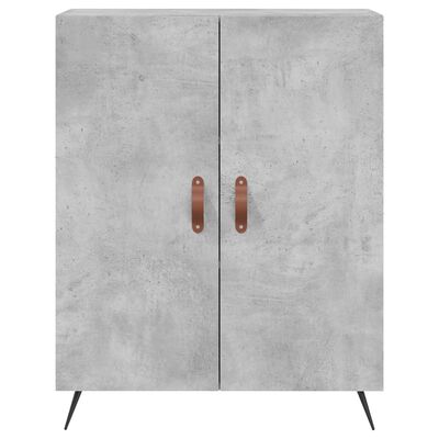 vidaXL Buffet haut Gris béton 69,5x34x180 cm Bois d'ingénierie