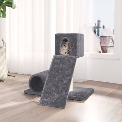 vidaXL Arbre à chat avec griffoir en sisal Gris foncé 59 cm