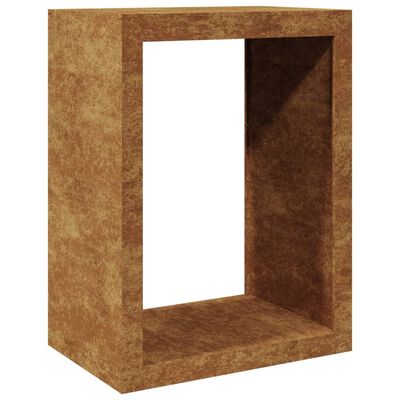 vidaXL Portant de bois de chauffage 60x40x80 cm acier corten