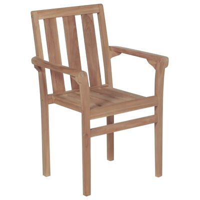 vidaXL Chaises de jardin lot de 2 et coussins beige Bois teck massif