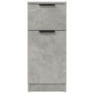 vidaXL Buffet Gris béton 30x30x70 cm Bois d'ingénierie