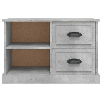 vidaXL Meuble TV gris béton 73x35,5x47,5 cm bois d'ingénierie