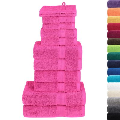 vidaXL Ensemble de serviettes de qualité supérieure SOLUND 12 pcs rose