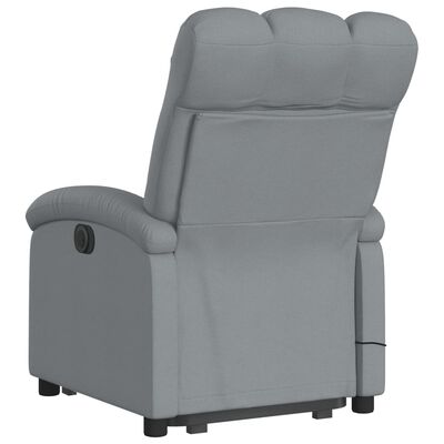 vidaXL Fauteuil inclinable de massage électrique Gris clair Tissu