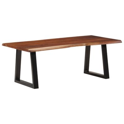 vidaXL Table basse marron miel 110x55x40 cm bois massif d'acacia